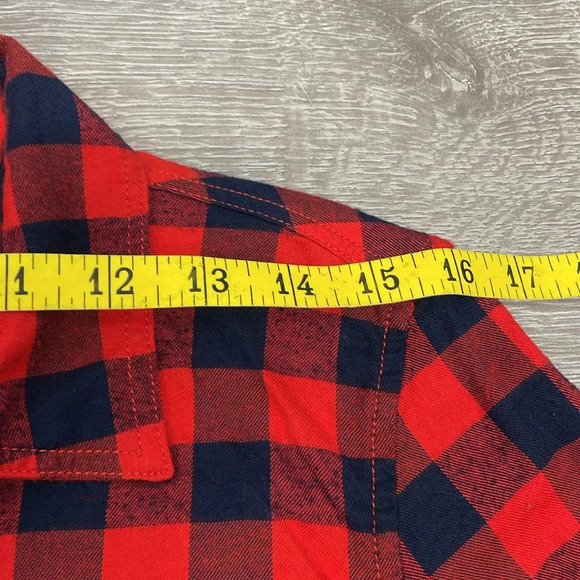 NWOT J. Crew Perfect Fit Popover Long Sleeve Flannel Buffalo Plaid Top M - Picture 6 of 16